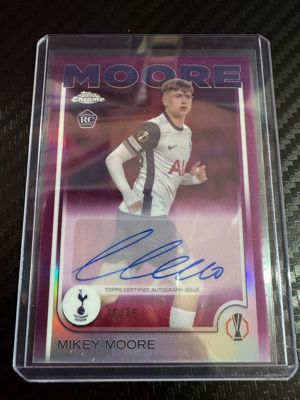 Mikey Moore /75 Topps UCC Auto Tottenham Spurs for sale on Ebay