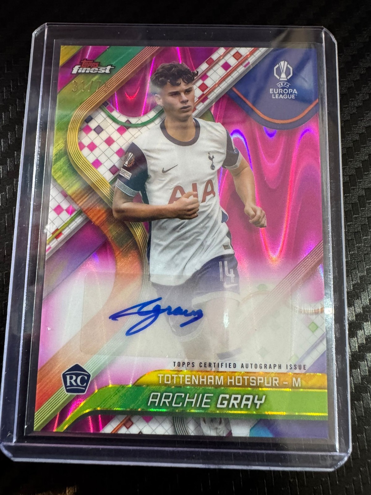 Archie Gray /75 Auto Tottenham Spurs England Topps Finest for sale on Ebay