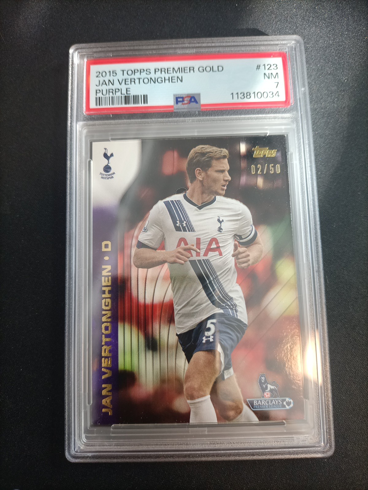 Topps Premier Gold 2015 Jan Vertongen /50 Psa 7 Tottenham for sale on Ebay