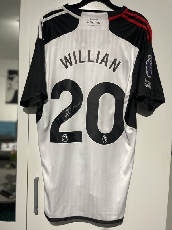 Willian Hand Signed 23/24 Fulham Shirt LEGIT Video Proof Jersey Premier league for sale on Ebay