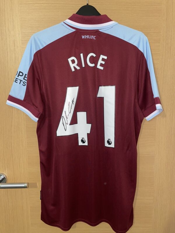 West Ham United Declan Rice Signed Shirt Comes With COA for sale on Ebay