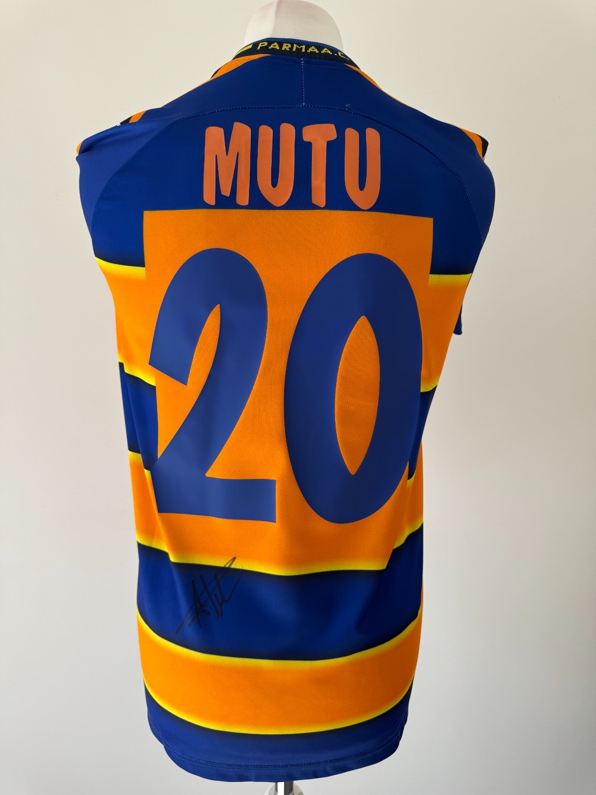 Signed ADRIAN MUTU Shirt - Parma -EXACT PROOF/COA- Juventus Romania Chelsea for sale on Ebay