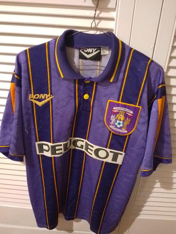 Coventry City Away/Third shirt 1995/96 - Pony Peugeot Premiership EPL - M 38/40