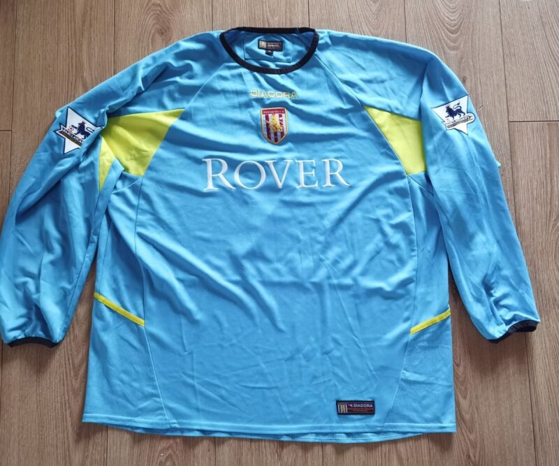 Match Worn? Shirt Player Issue? Aston Villa 2003-2004 Diadora Goalkeeper for sale on Ebay