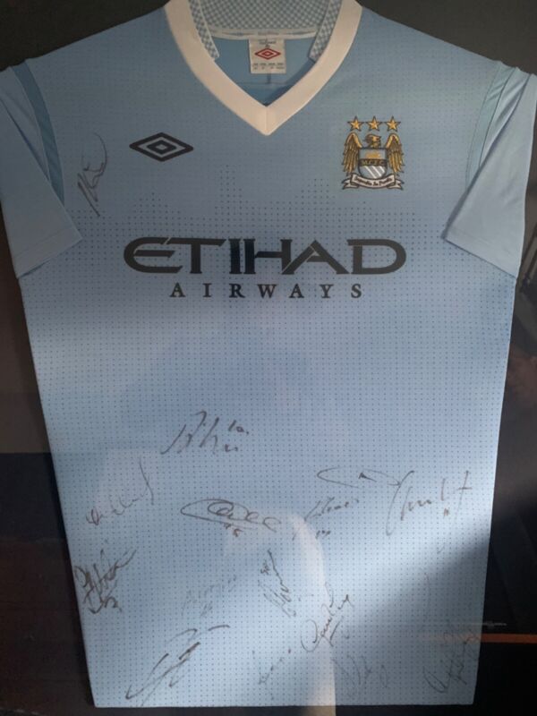 SIGNED MANCHESTER CITY HOME SHIRT SEASON 2011/2012  for sale on Ebay
