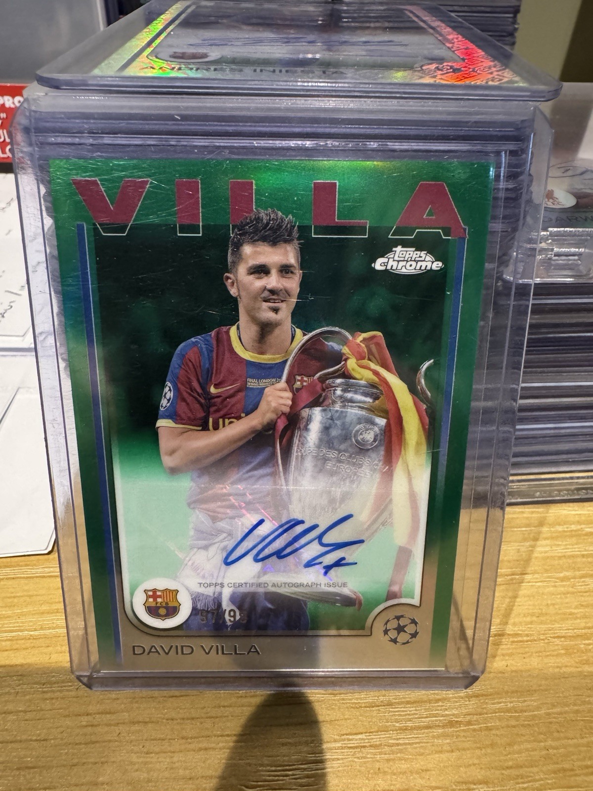 Topps UCC Chrome 2024/25 David Villa Barcelona Auto Card #CA-DV 97/99 for sale on Ebay