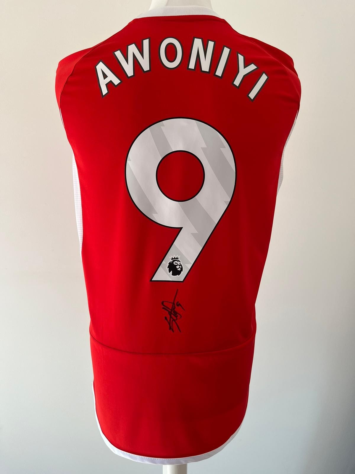 Signed TAIWO AWONIYI Shirt - Nottingham Forest -PROOF/COA- Nigeria Liverpool for sale on Ebay