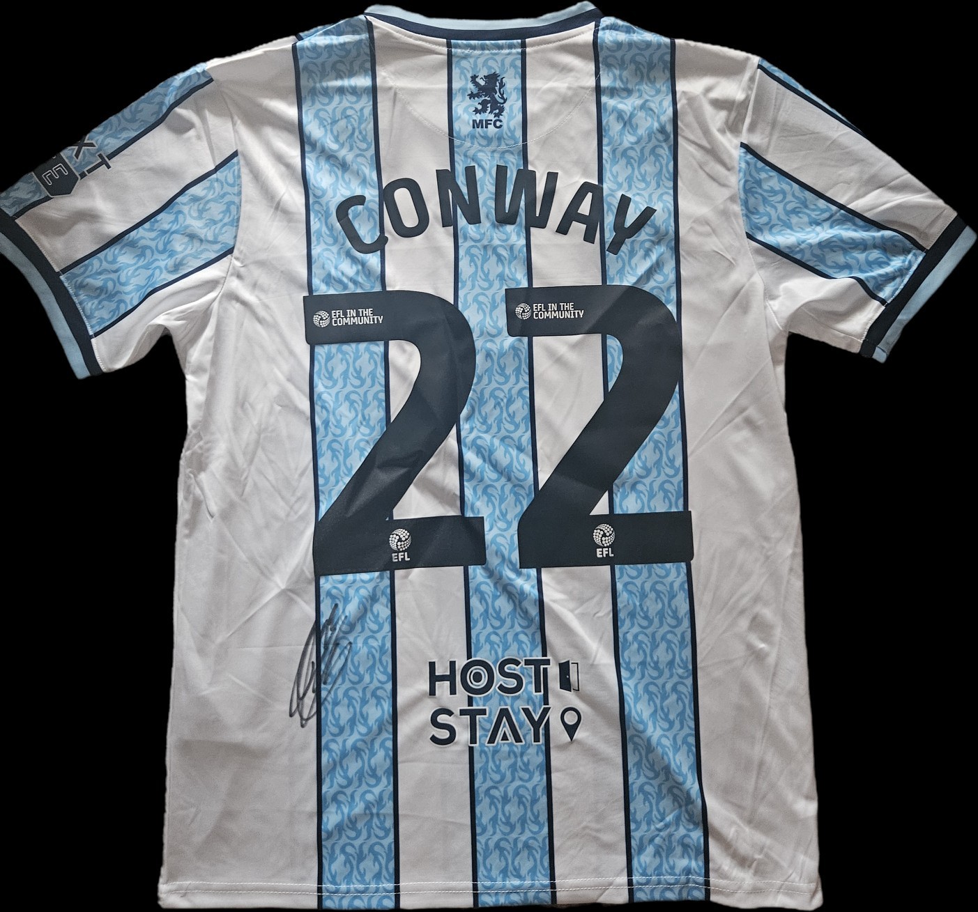Tommy Conway Hand Signed Middlesbrough 24/25 Away Shirt With COA & PHOTO PROOF for sale on Ebay