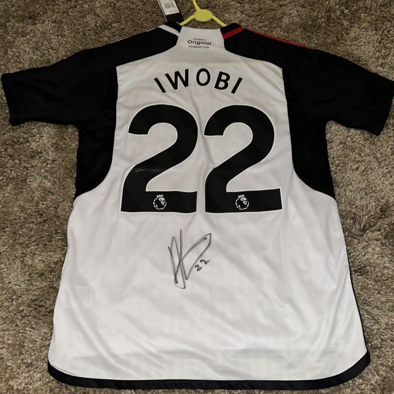 Alex Iwobi Signed Fulham Home Shirt (coa) for sale on Ebay