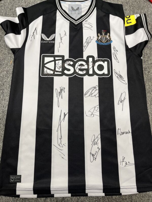 NEWCASTLE UNITED TEAM SIGNED HOME SHIRT 2023/24 for sale on Ebay