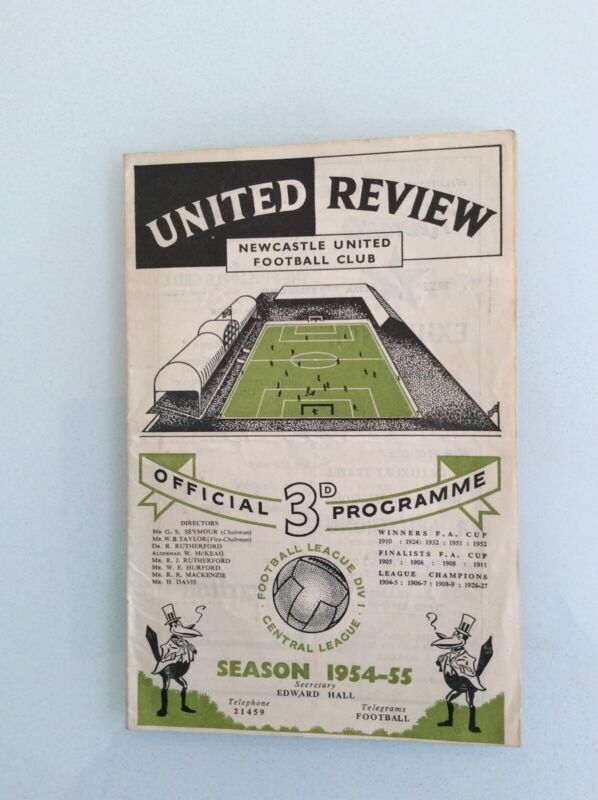 NEWCASTLE UNITED V NOTTINGHAM FOREST 28.02.1955 for sale on Ebay