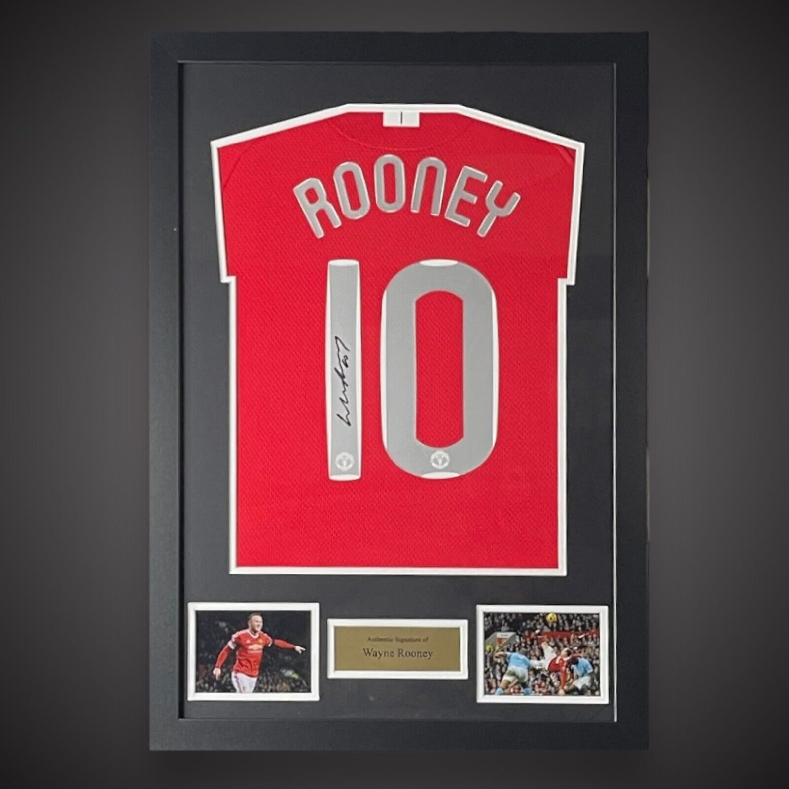 WAYNE ROONEY signed Manchester United 2008 Framed Shirt Bid From £100 COA ⚽️⚽️⚽️ for sale on Ebay