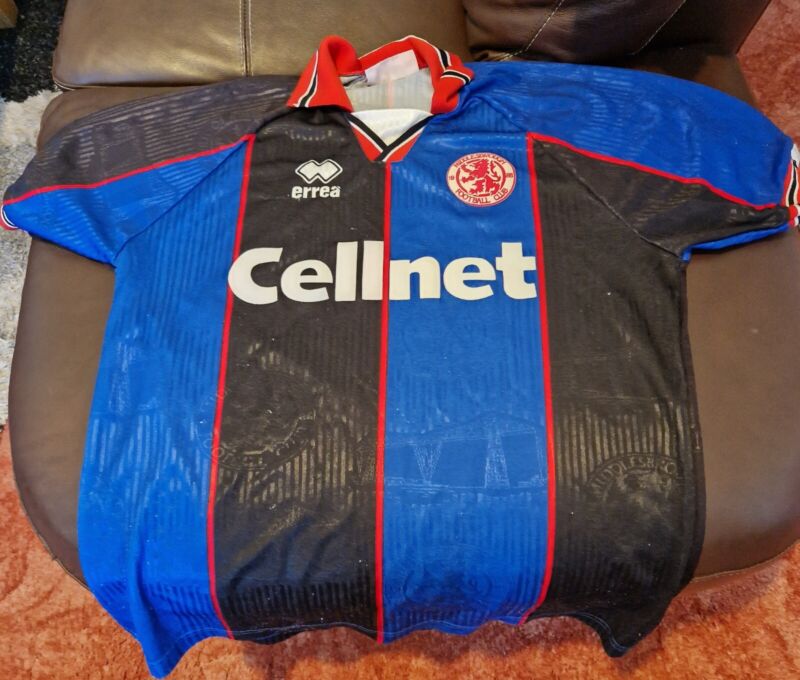 Middlesbrough FC Away Football Top (M) - 1995/96 season (used) for sale on Ebay