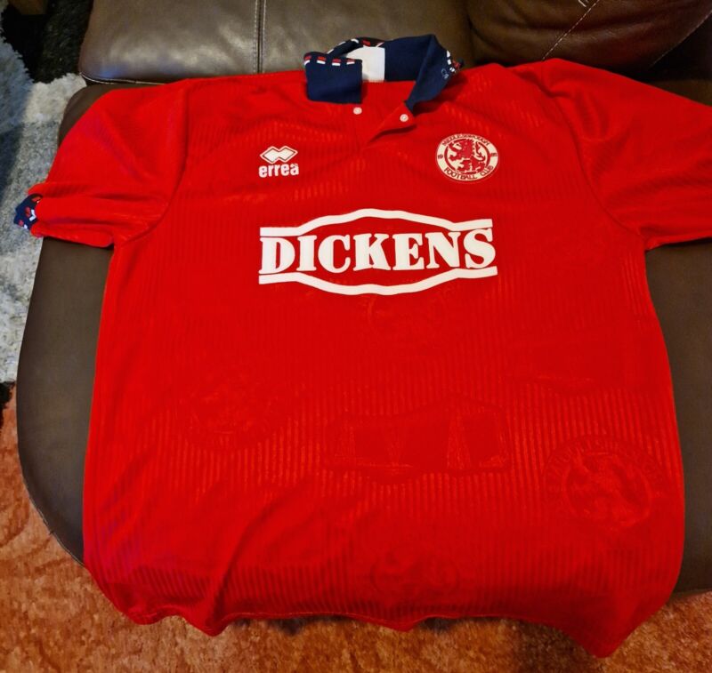 Middlesbrough FC Home Shirt (L) - 1994/95 season (Original, Used) for sale on Ebay