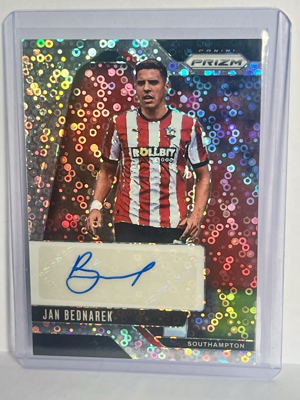 JAN BEDNAREK AUTO - Southampton FC - Panini Prizm Disco Parallel Card S-JB 🔥 for sale on Ebay