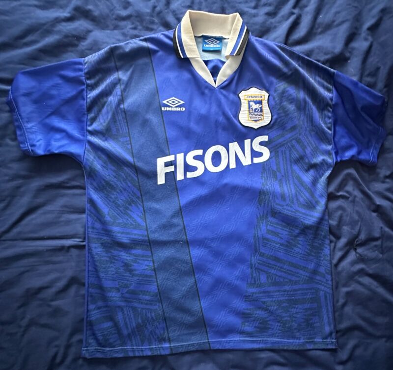 Ipswich Town ITFC Umbro 1994-95 Home Shirt, Size XL (44