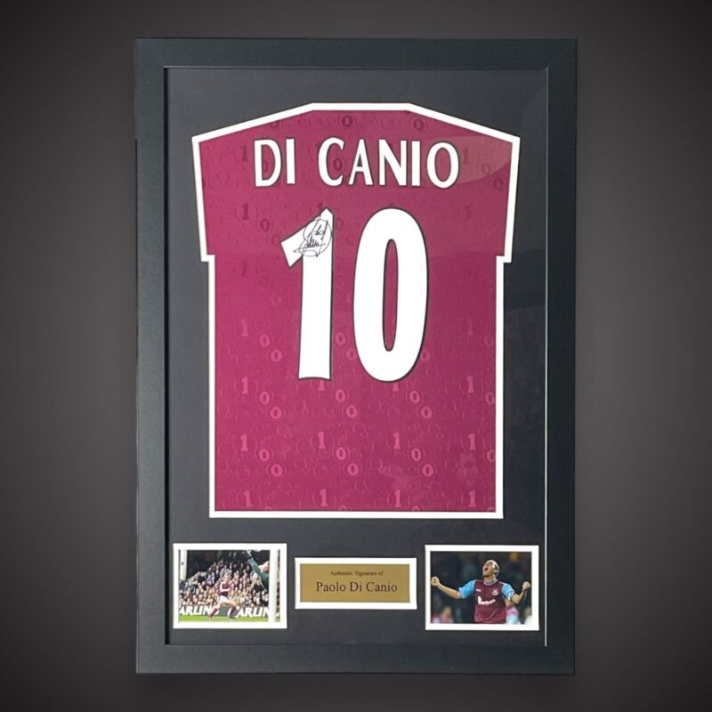 Framed West Ham United Hand Signed Shirt By Paolo Di Canio With COA Bid Fr Ã‚Â£175 for sale on Ebay