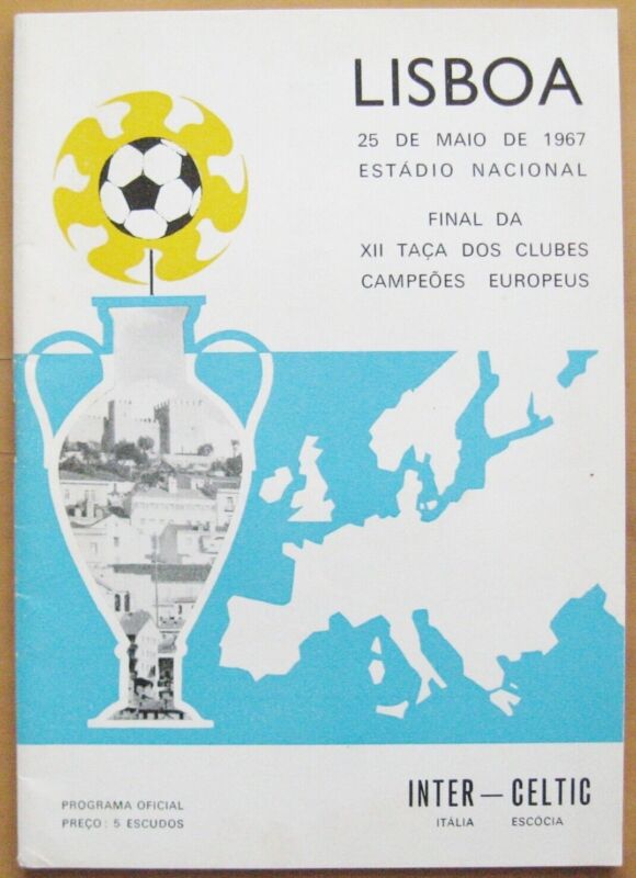 1967 European Cup Final programme CELTIC v INTER MILAN Very good Condition for sale on Ebay