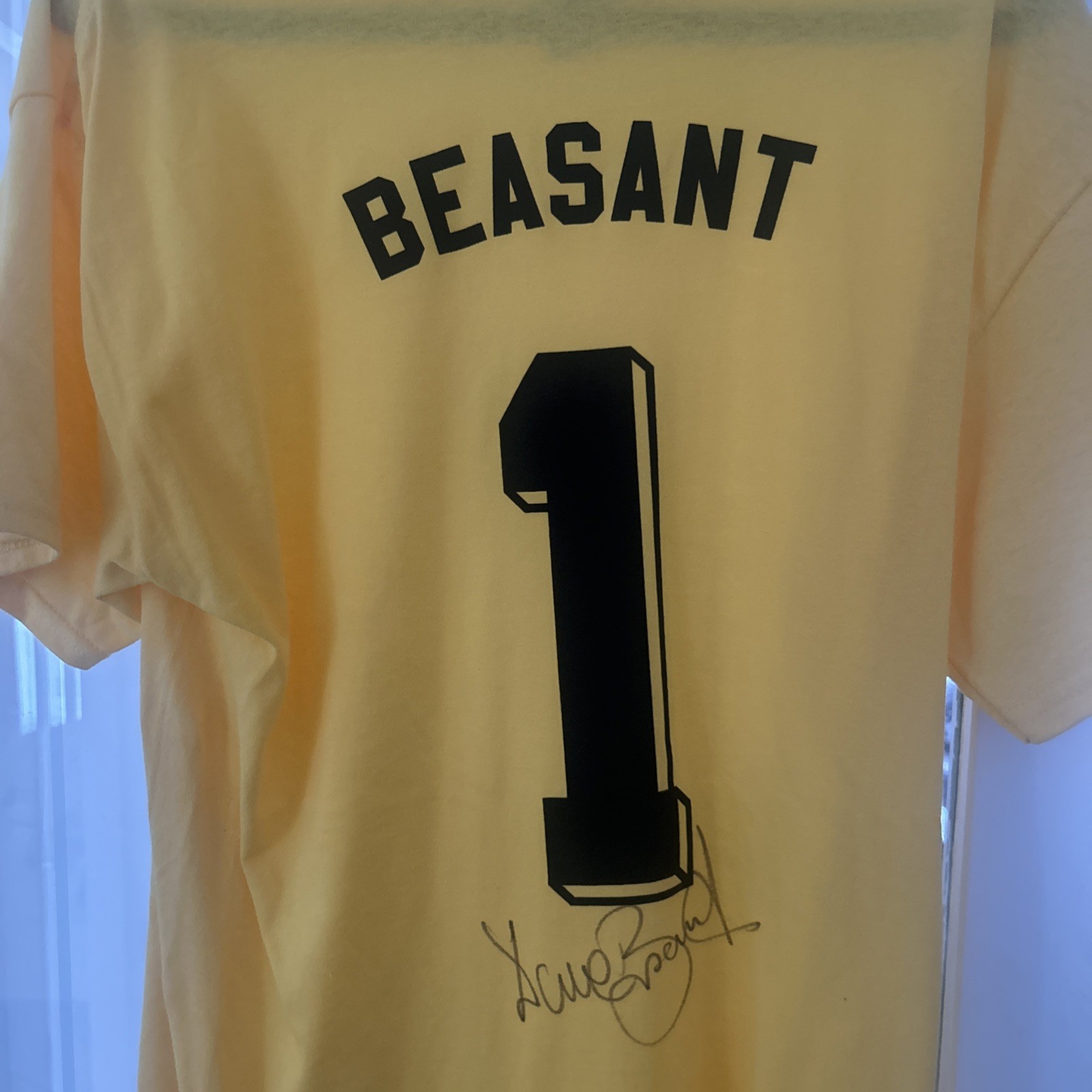 DAVE BEASANT ORIGINAL SIGNED FOOTBALL T-SHIRT England, Forest, Chelsea, Wimbledo for sale on Ebay