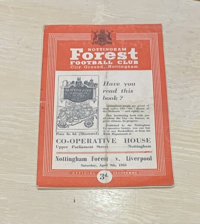 1954-55 Nottingham Forest V Liverpool  for sale on Ebay