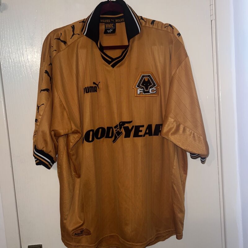 PUMA MENS WOLVERHAMPTON WANDERERS 1994/1995 WOLVES FOOTBALL SHIRT RETRO SIZE XL for sale on Ebay