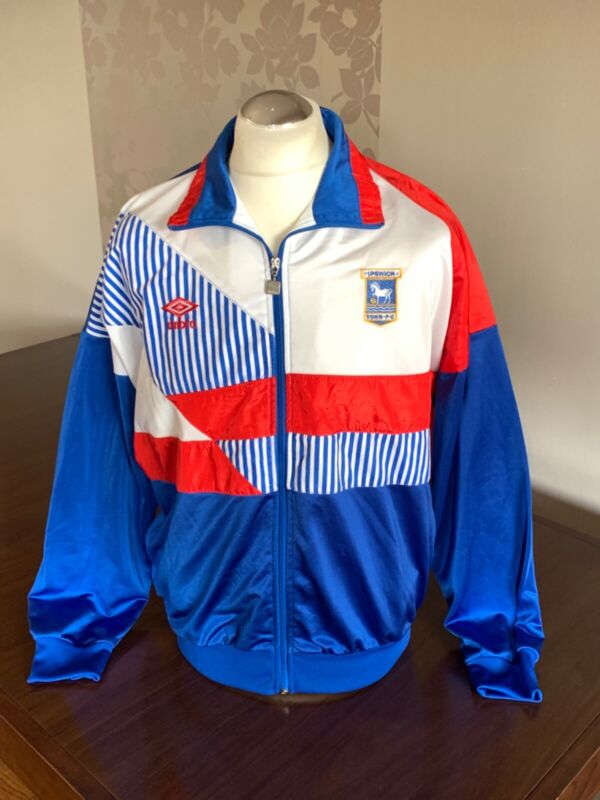 IPSWICH TOWN Original 1990 UMBRO Rare TRACKSUIT JACKET Vintage MINT Adults LARGE for sale on Ebay