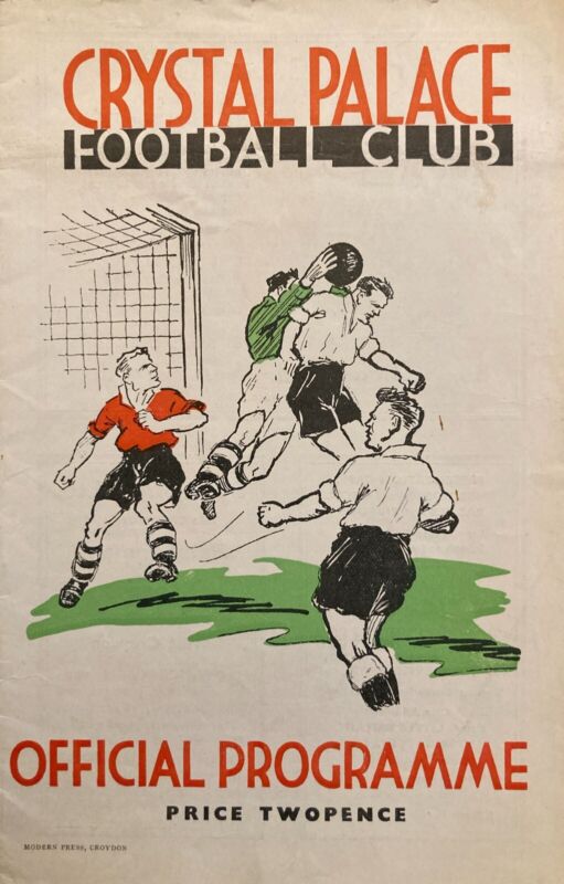 Crystal Palace v Brighton Div 3 (S) 1938/39 for sale on Ebay
