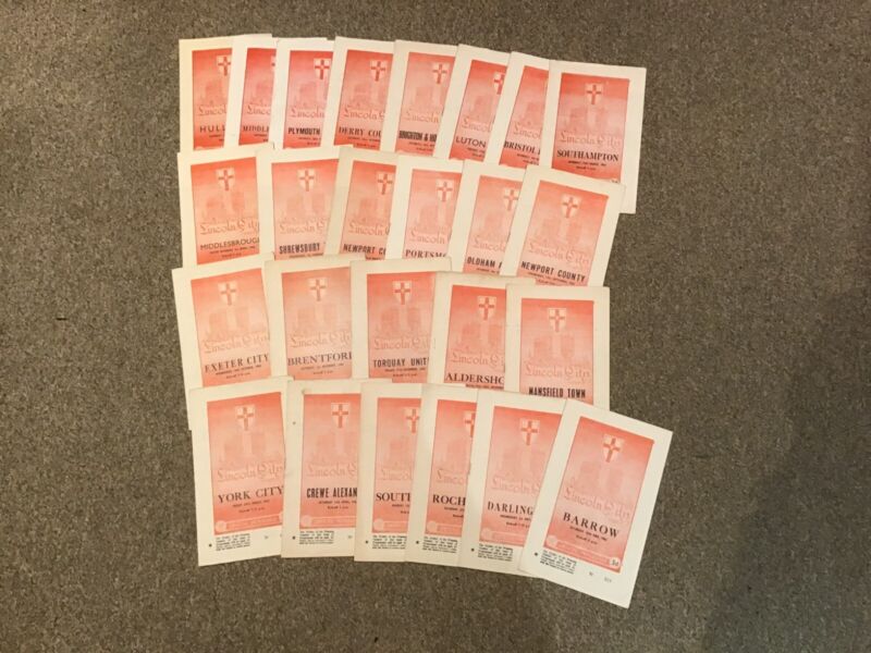 25 Lincoln City FC Programmes - 1959/60 to 1962/63 for sale on Ebay