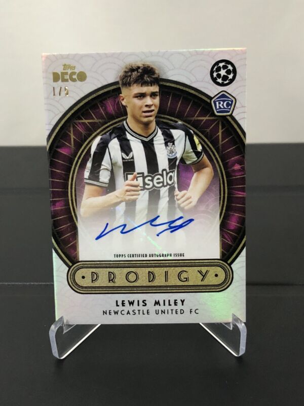 Topps Deco 2023-24 Lewis Miley 1/5 Rookie Auto SSP/ Newcastle United RARE *READ* for sale on Ebay