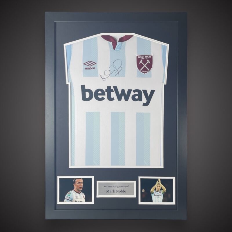 Mark Noble West Ham His Last Season Away Shirt Framed Bid Fr Ã‚Â£165!! for sale on Ebay