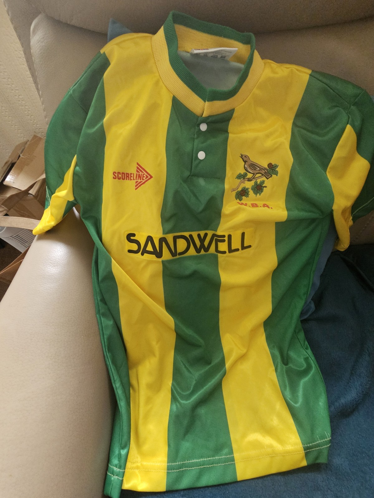 Rare vintage original WBA West Bromwich Albion away shirt 1990-91 Kids 10 - 12 for sale on Ebay
