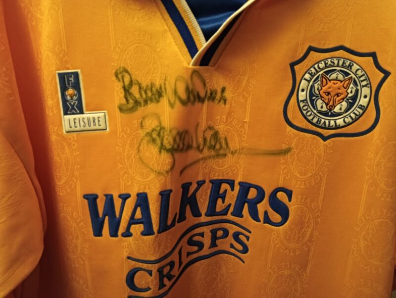 Leicester city shirt! Signed/Autographed By Former Captain Steve Walsh!  for sale on Ebay