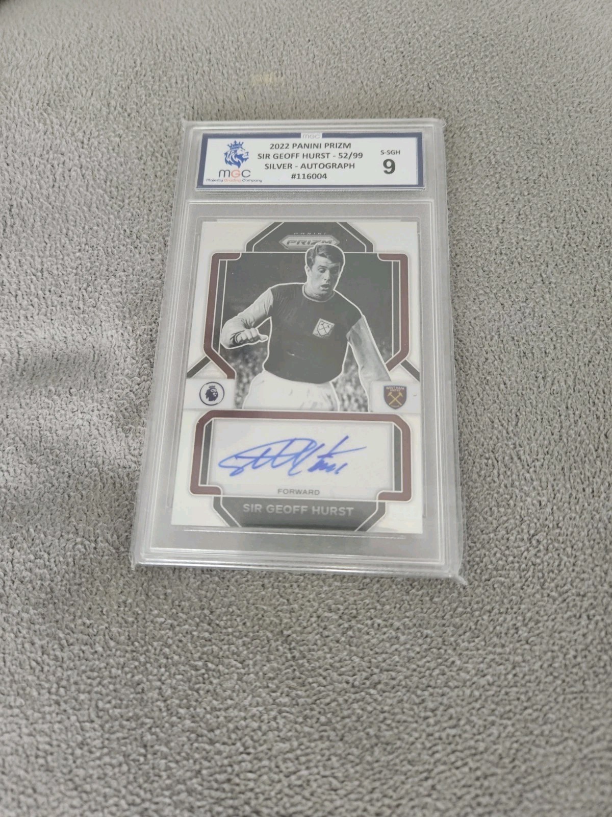 2022/23 Panini Prizm Sir Geoff Hurst auto Silver /99 West Ham United for sale on Ebay