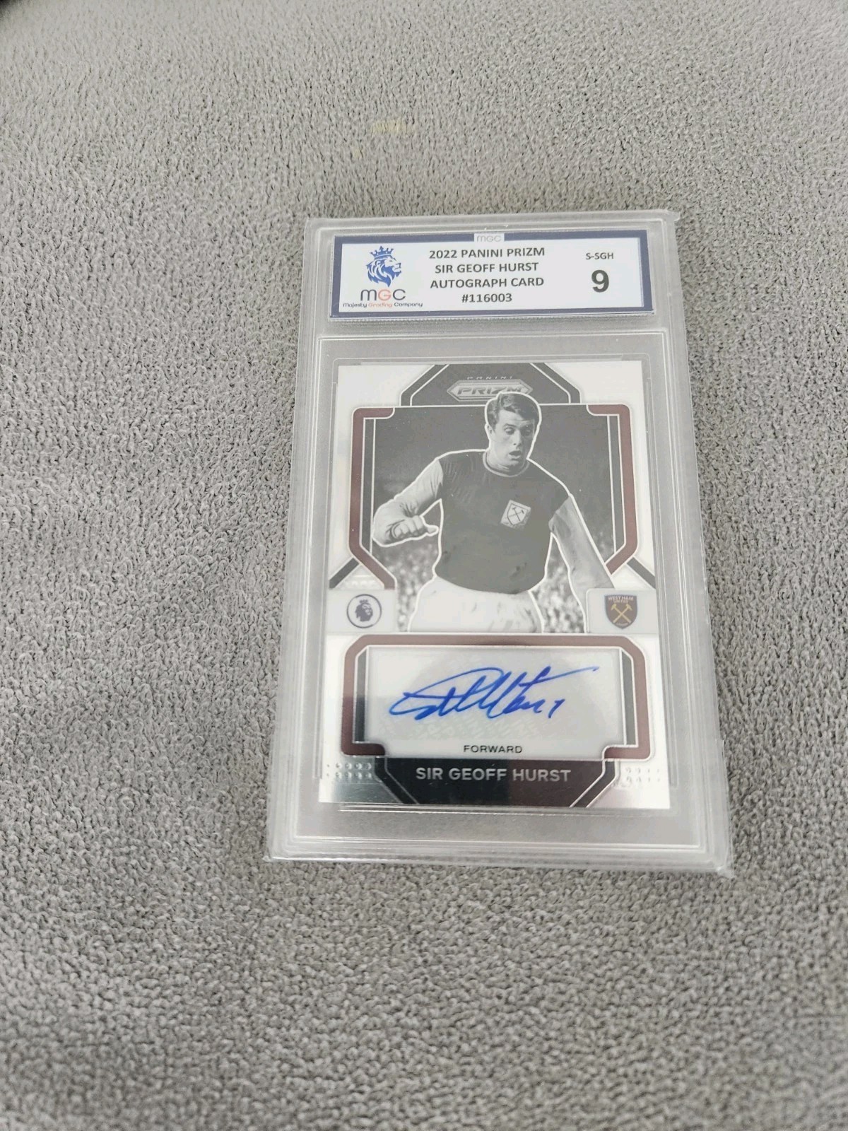 MGC 9 - Panini Premier League Prizm 22-23 - Sir Geoff Hurst - West Ham - Auto for sale on Ebay