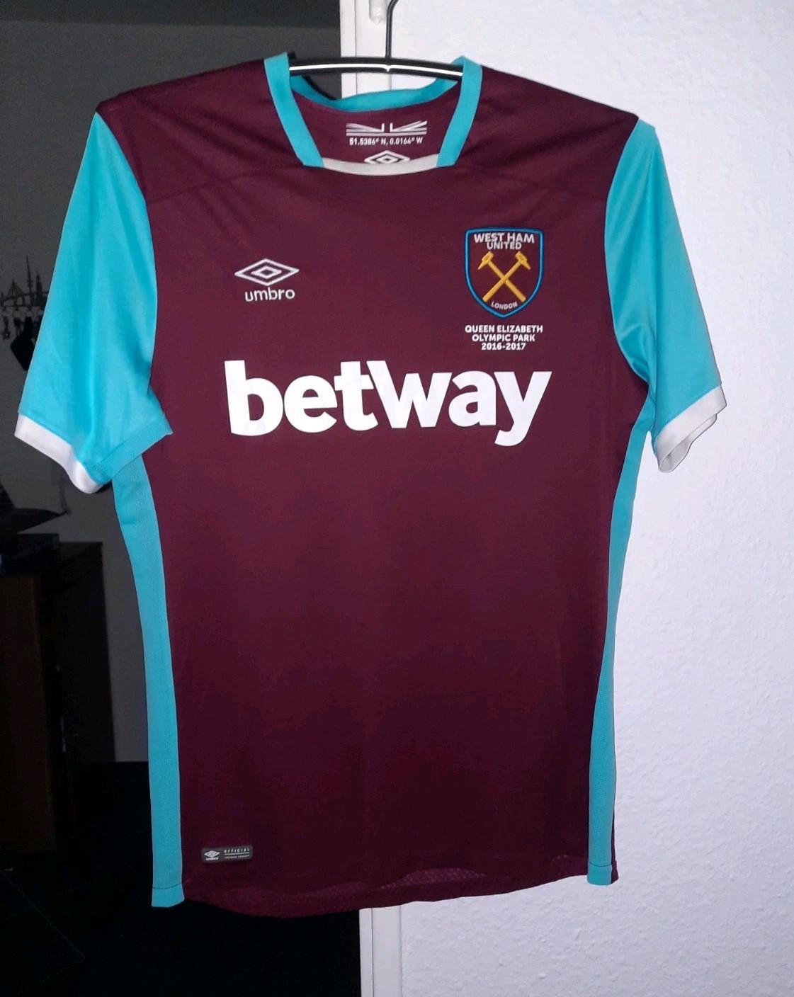 West Ham United Jersey, Size L, Umbro - AS New for sale on Ebay