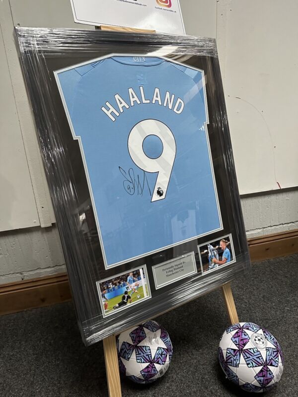 Hand Signed Erling Haaland Manchester City Shirt COA Included for sale on Ebay