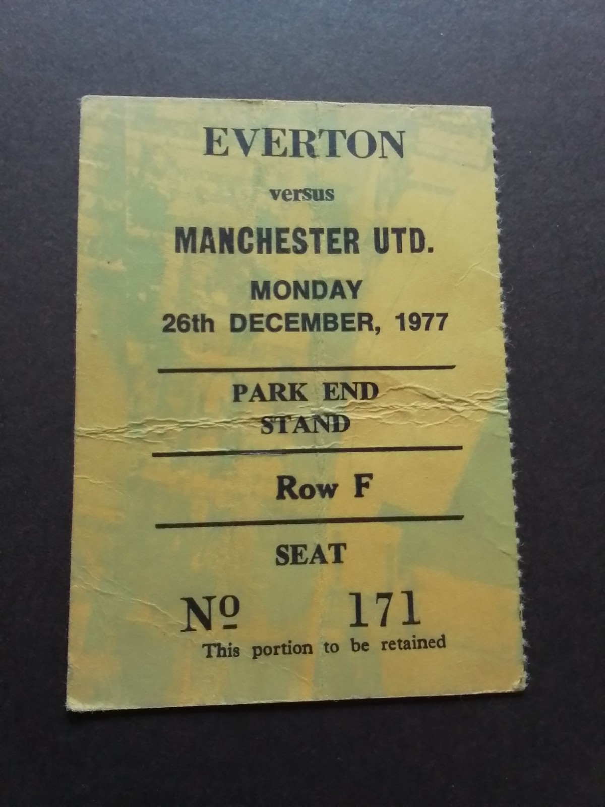 Everton v Manchester United Division One 1977/8 for sale on Ebay
