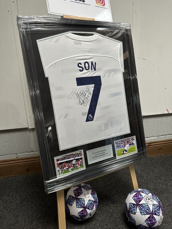 Framed Son Heung-min Signed Tottenham Hotspur Shirt Home, Autograph With COA for sale on Ebay