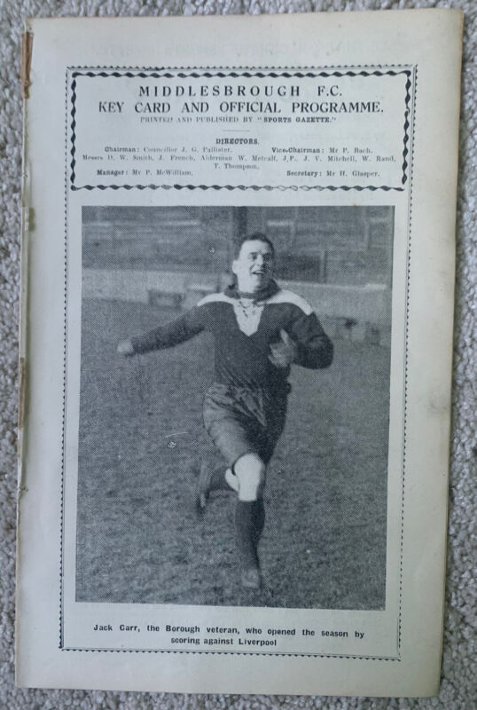 Middlesbrough v Sheffield United 4th September 1929 for sale on Ebay