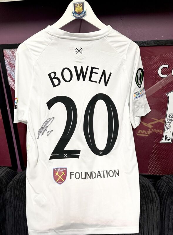 Jarrod Bowen Hand Signed West Ham Europa Conference League Final Shirt for sale on Ebay