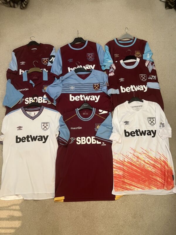 West Ham Shirt Collection (9 x XL) for sale on Ebay
