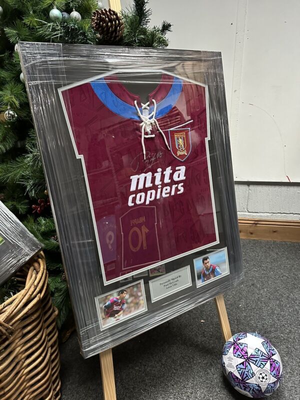 Hand Signed and Framed Paul Mcgrath Aston Villa Shirt COA for sale on Ebay