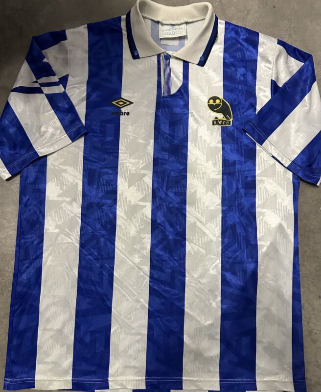 Rare Sheffield Wednesday Umbro 1991/92 Home Shirt Swfc Large L Mans for sale on Ebay