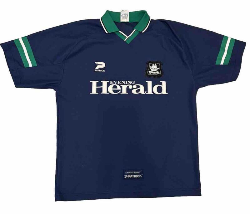 Rare Original Plymouth Argyle 1999/2000 Away Shirt XL Evening Herald for sale on Ebay