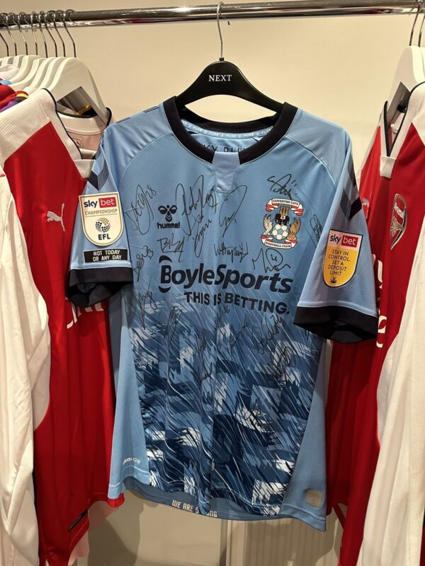 Coventry City | Signed Blood Shirt | 2020-2021 Home Shirt | Squad Signed for sale on Ebay