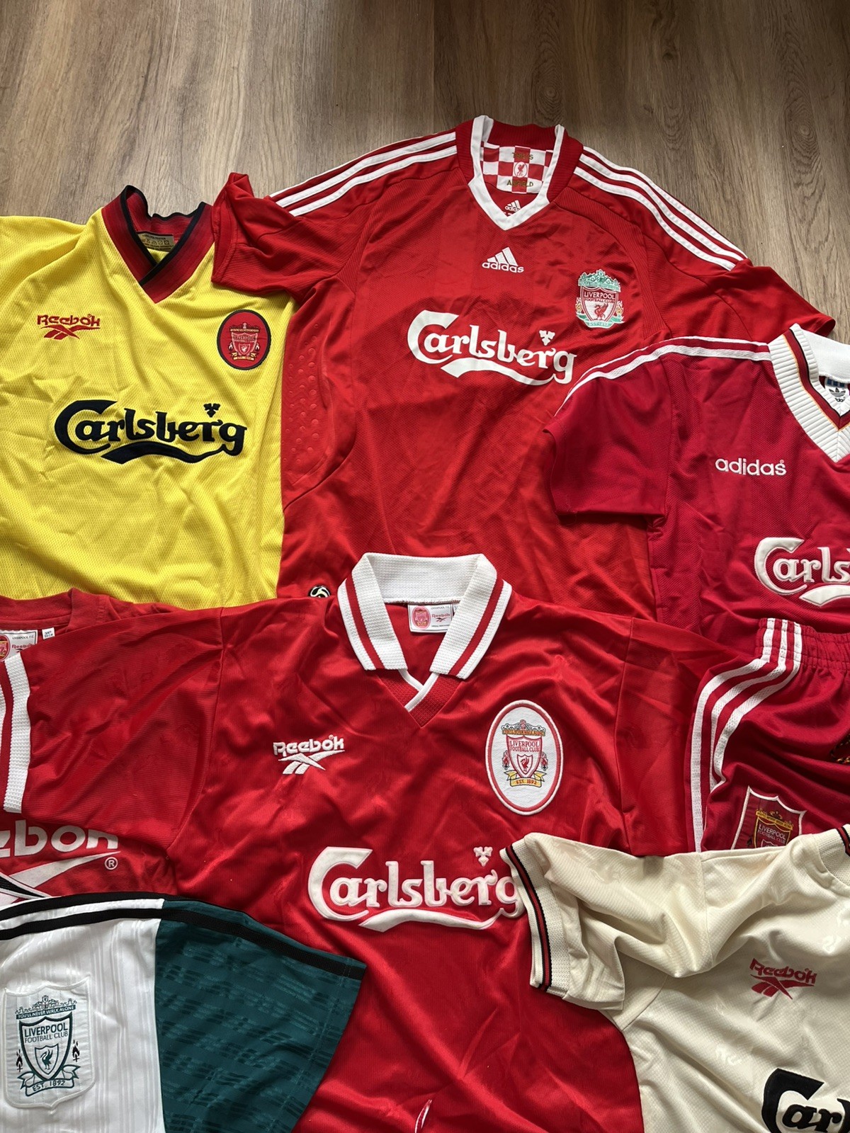 LIVERPOOL FC 90s/2000s RETRO SHIRTS AND SHORTS BUNDLE - GREAT CONDITION! for sale on Ebay