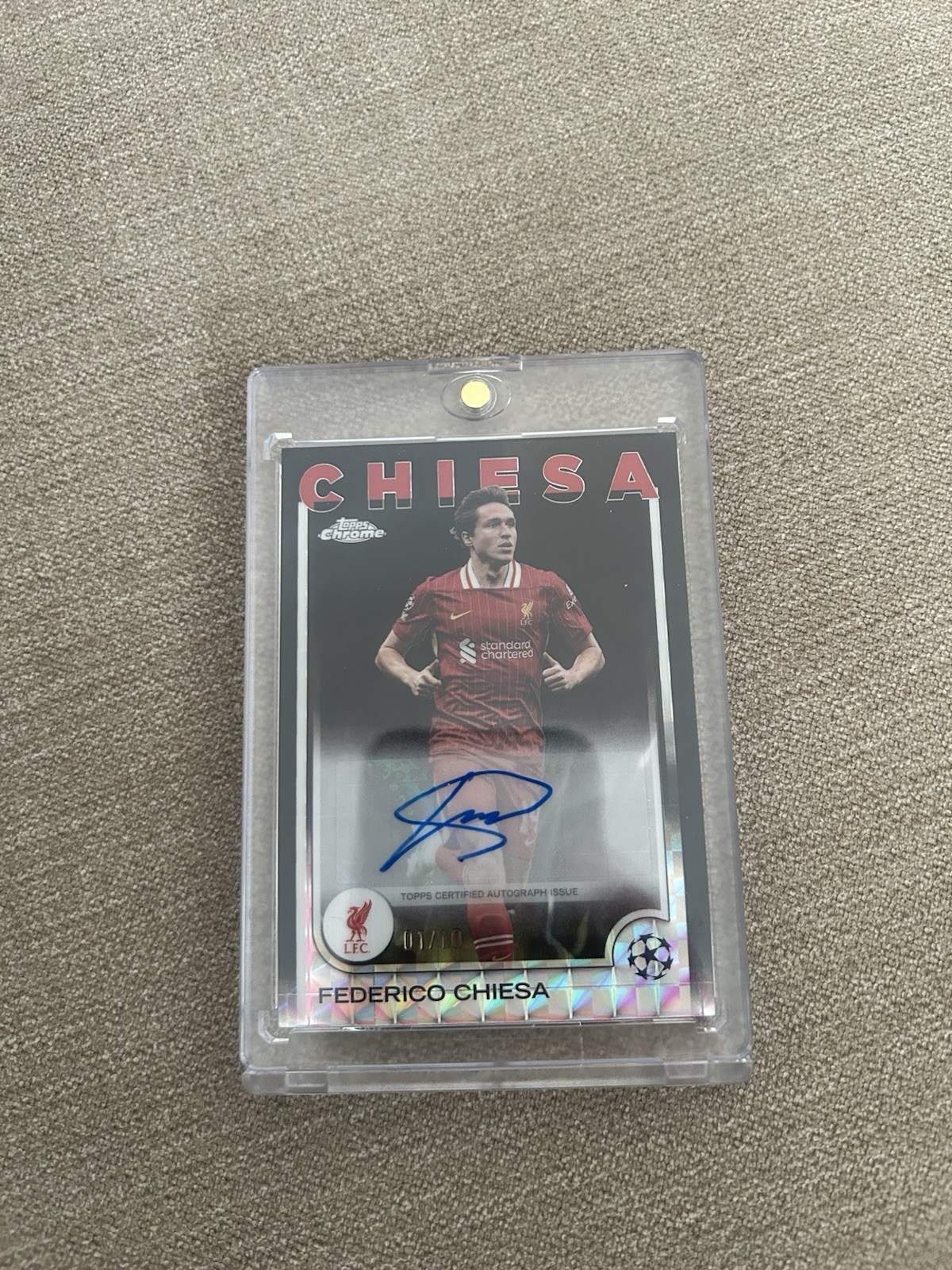 Federico Chiesa Topps Chrome Liverpool Auto /10 for sale on Ebay