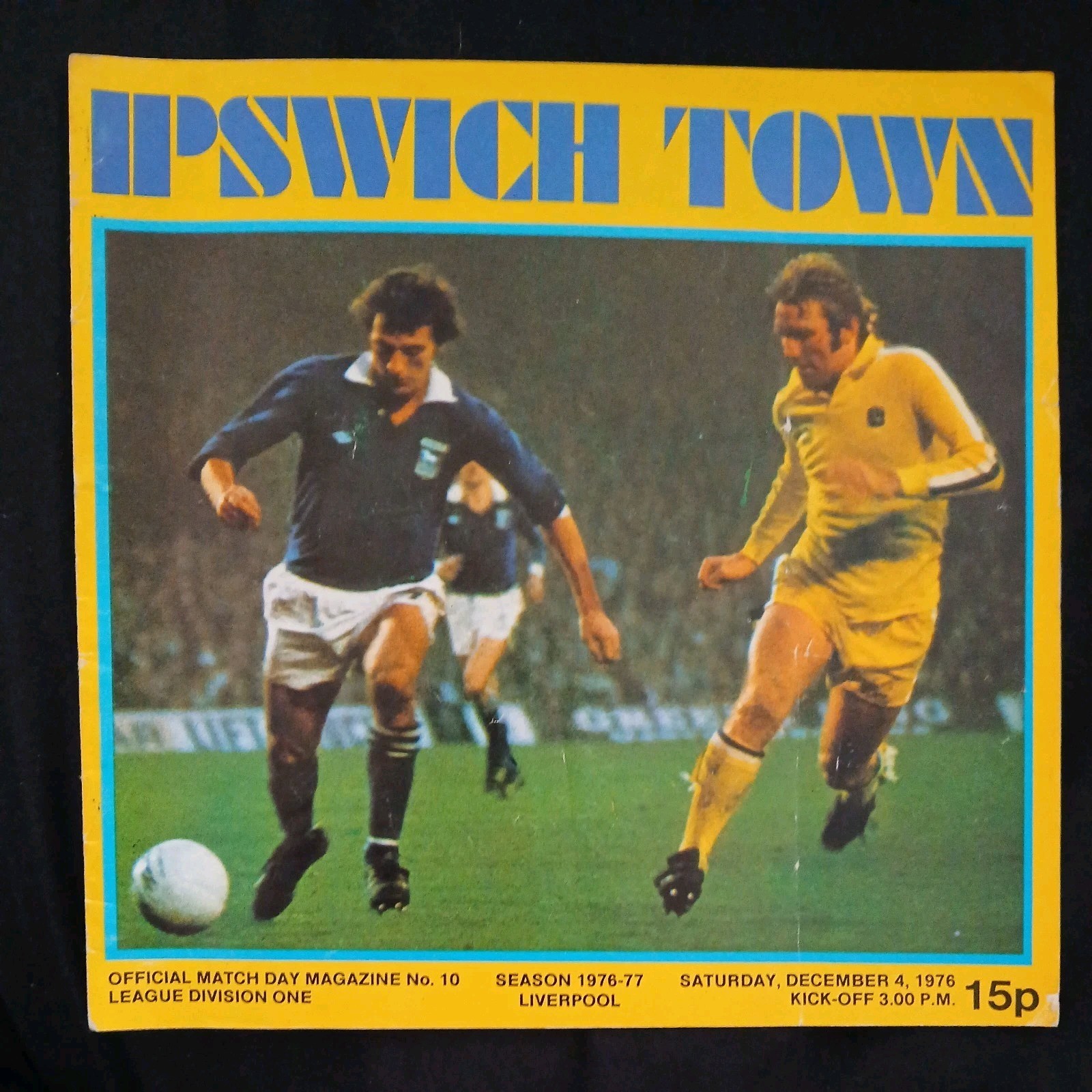 Ipswich Town v Liverpool Programme with RARE Sex Pistols Advert 4th Dec 1976 for sale on Ebay