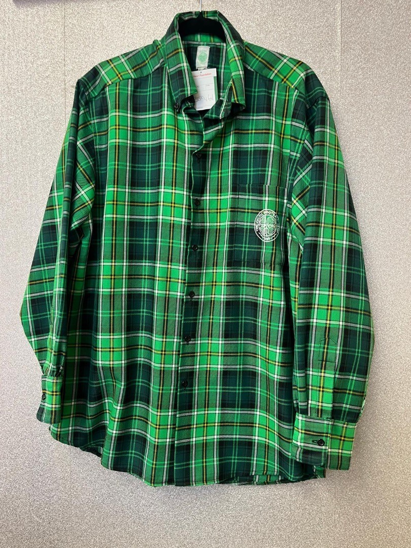 CELTIC FOOTBALL CLUB Men's Checked Green Shirt Size: UK L CG L34 for sale on Ebay