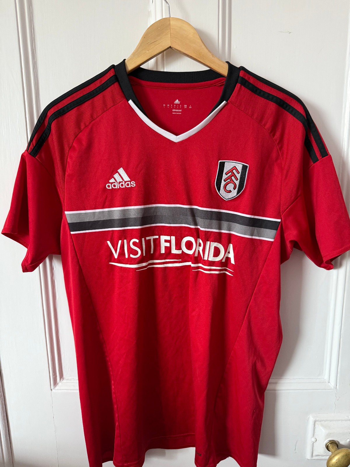 Fulham FC Adidas 2015/2016 Red Visit Florida Large #6 Mens Football Shirt for sale on Ebay